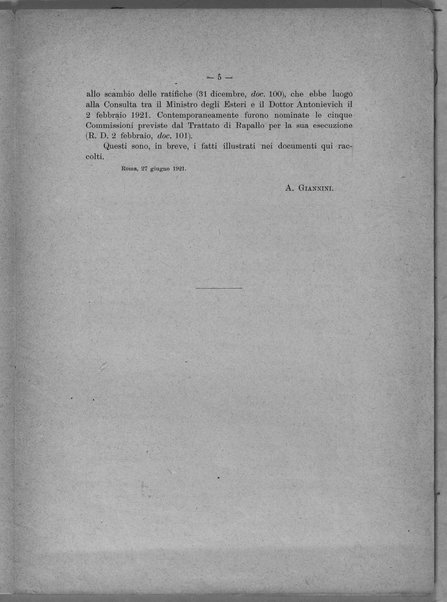 Libro verde sui negoziati diretti fra il Governo italiano e il Governo jugoslavo per la pace adriatica